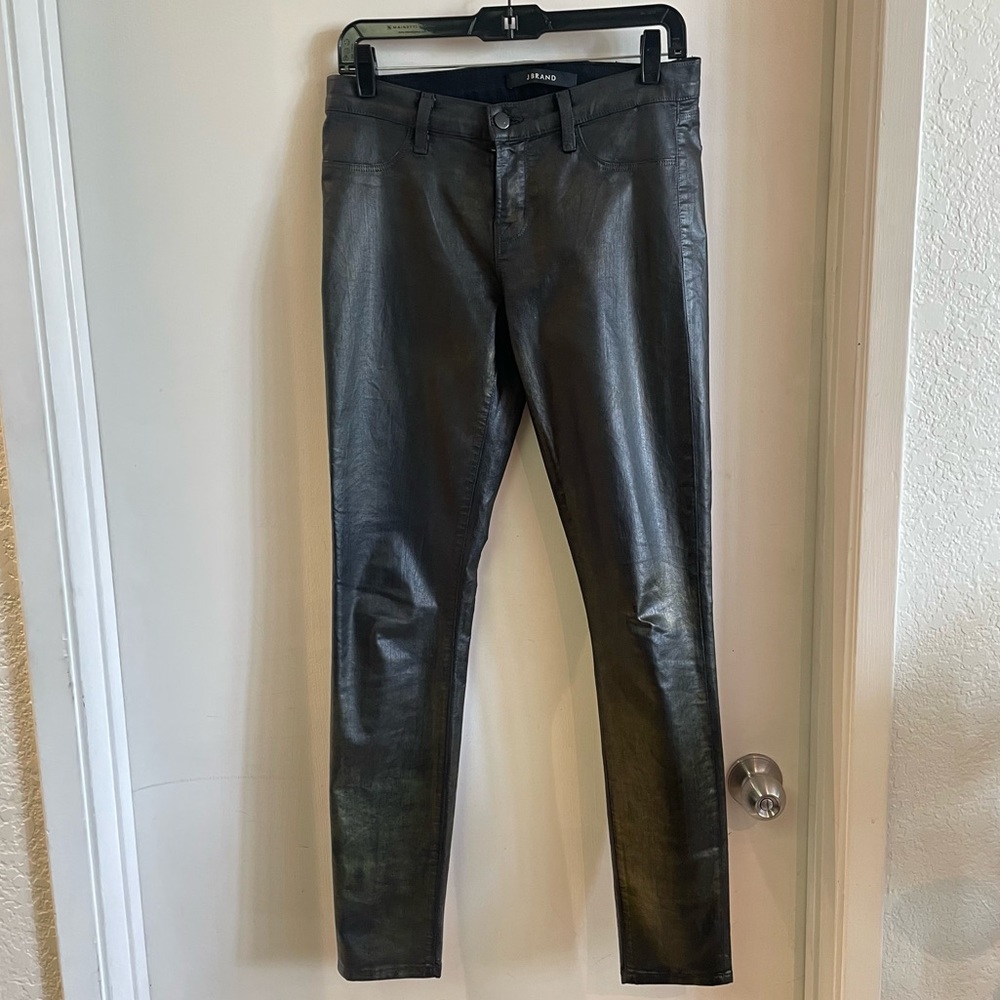 J Brand super skinny metallic coated jeans 27